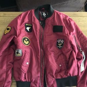 Burgundy Bomber Jacket